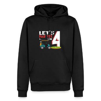 Geschenk für Minigolfspieler - Männer Premium Bio Hoodie - Schwarz - Vorne - Nico (187cm)