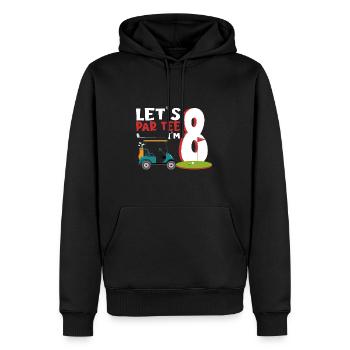 Geschenk für Minigolfspieler - Männer Premium Bio Hoodie - Schwarz - Vorne - Nico (187cm)