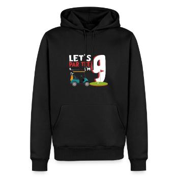 Geschenk für Minigolfspieler - Männer Premium Bio Hoodie - Schwarz - Vorne - Nico (187cm)