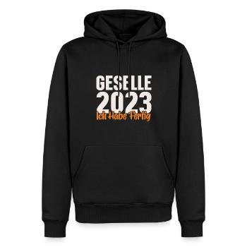 Geselle 2023 Gesellenprüfung - Männer Premium Bio Hoodie - Schwarz - Vorne - Nico (187cm)