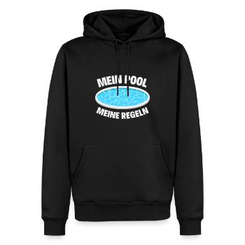 Planschbecken Swimmingpool Pool Schwimmen Geschenk - Männer Premium Bio Hoodie - Schwarz - Vorne - Nico (187cm)