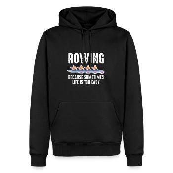Ramer les hommes parce que parfois la vie est trop facile - Sweat à capuche Premium bio Homme - noir - Devant - Nico (187cm)