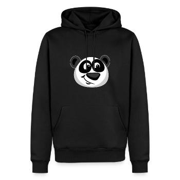Lustiger Panda Pandabär - Männer Premium Bio Hoodie - Schwarz - Vorne - Nico (187cm)