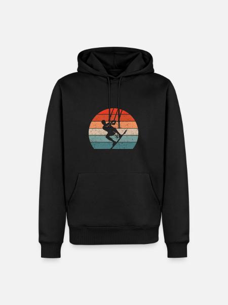Kitesurfing - Männer Premium Bio Hoodie - Schwarz