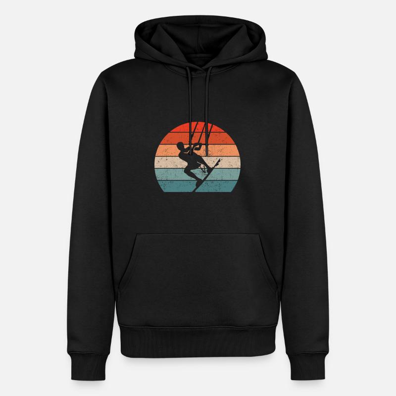 Kitesurfing - Männer Premium Bio Hoodie - Schwarz