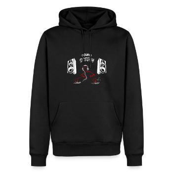 Sound system - Sweat à capuche Premium bio Homme - noir - Devant - Nico (187cm)