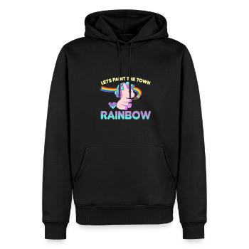 Einhorn-regenbogen Lgbt - Männer Premium Bio Hoodie - Schwarz - Vorne - Nico (187cm)