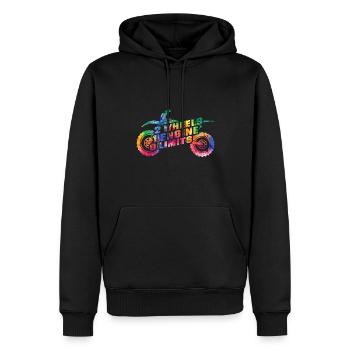 2 Wheels 1 Enginee 0 Limits Dirt Biker Motorcycle - Männer Premium Bio Hoodie - Schwarz - Vorne - Nico (187cm)