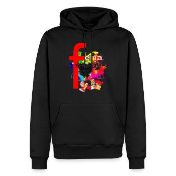 FERIA - Sweat à capuche Premium bio Homme - noir - Devant - Nico (187cm)