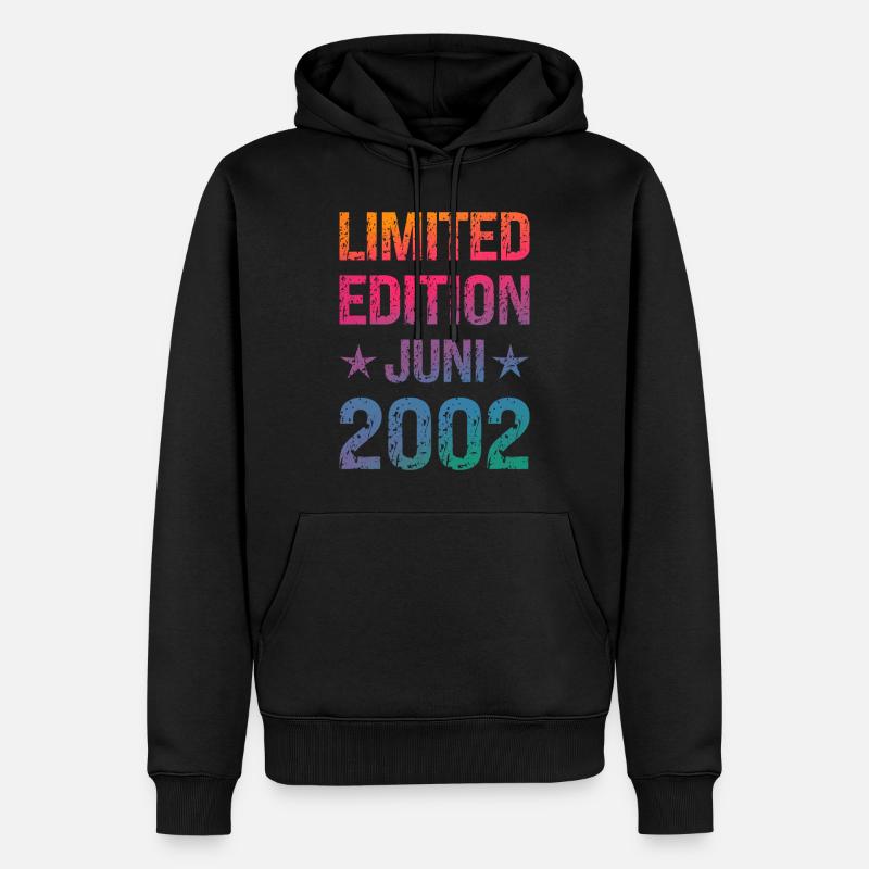 Fête d’anniversaire en édition limitée Vintage 2002 - Sweat à capuche Premium bio Homme - noir