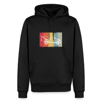 Dépanneurs idées cadeaux rétro - Sweat à capuche Premium bio Homme - noir - Devant - Nico (187cm)