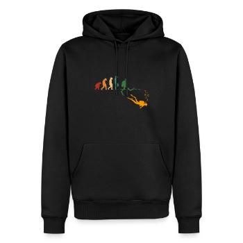 Evolution Graphic Diver Diving Scuba Diver Apnoe S - Männer Premium Bio Hoodie - Schwarz - Vorne - Nico (187cm)