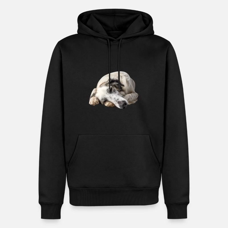 Barzoï - Sweat à capuche Premium bio Homme - noir