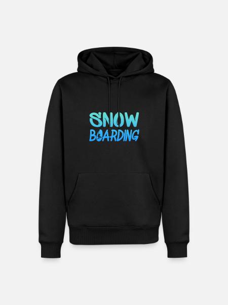 snowboarding - Männer Premium Bio Hoodie - Schwarz