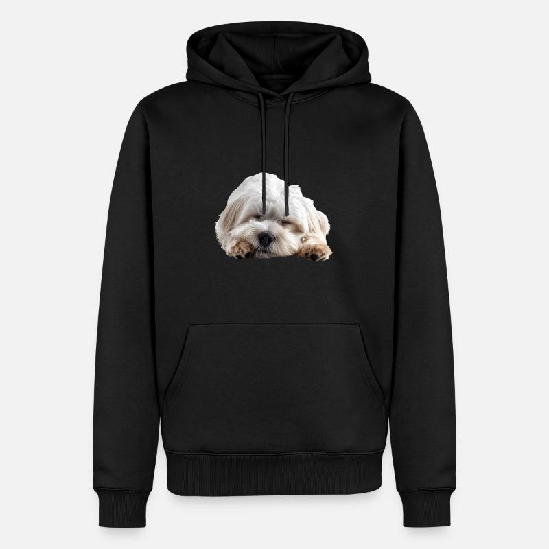 Coton de tulear - Männer Premium Bio Hoodie - Schwarz