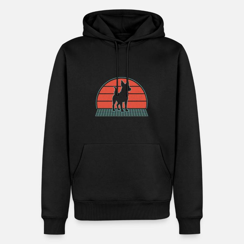 Cadeau de chien Kelpie - Sweat à capuche Premium bio Homme - noir