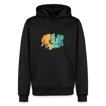 Kitesurfing - Männer Premium Bio Hoodie - Schwarz - Vorne - Nico (187cm)