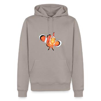 Poisson Aquarium Poisson Clown Anémone Poisson Plongeurs - Sweat à capuche Premium bio Homme - taupe - Devant - Nico (187cm)