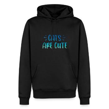 Cats Are Cute Cat Lover Training Animals Pets Pet - Männer Premium Bio Hoodie - Schwarz - Vorne - Nico (187cm)