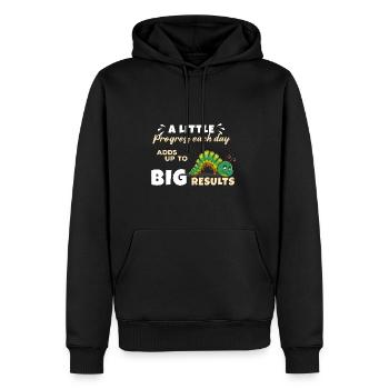 Chenille - Sweat à capuche Premium bio Homme - noir - Devant - Nico (187cm)