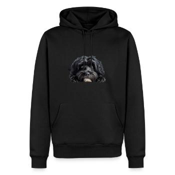 Havanais - Sweat à capuche Premium bio Homme - noir - Devant - Nico (187cm)