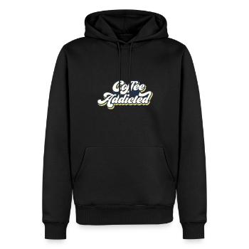 Coffee Addicted Graphic Tea Lover Drinking Tea Cup - Männer Premium Bio Hoodie - Schwarz - Vorne - Nico (187cm)