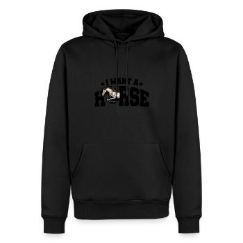 I Want A Horse Horse Rider Equestrian Horse Lover - Männer Premium Bio Hoodie - Schwarz - Vorne - Nico (187cm)