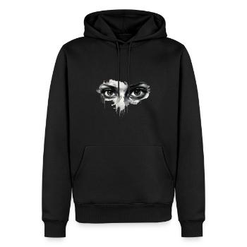 Eyes parti à l’égout - Sweat à capuche Premium bio Homme - noir - Devant - Nico (187cm)