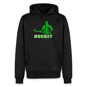 Hockey Hockey sur gazon Hockey sur gazon artificiel - Sweat à capuche Premium bio Homme - noir - Devant - Nico (187cm)