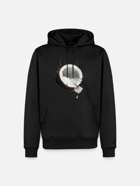 Kokosnuss Frucht - Männer Premium Bio Hoodie - Schwarz