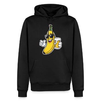 Banane Bier - Männer Premium Bio Hoodie - Schwarz - Vorne - Nico (187cm)