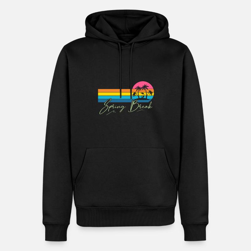 Spring Break - Männer Premium Bio Hoodie - Schwarz