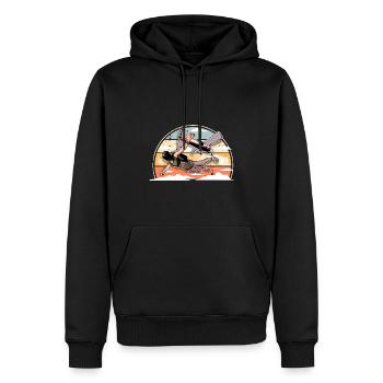 Parachute parachutiste parachutiste - Sweat à capuche Premium bio Homme - noir - Devant - Nico (187cm)