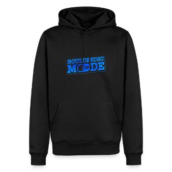 Bouldering Mode On Rock Climber Rock Boulder Mount - Männer Premium Bio Hoodie - Schwarz - Vorne - Nico (187cm)
