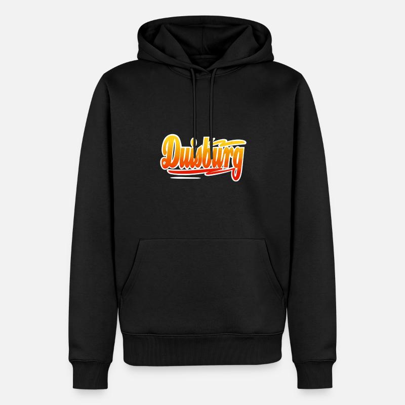 Duisburg - Männer Premium Bio Hoodie - Schwarz