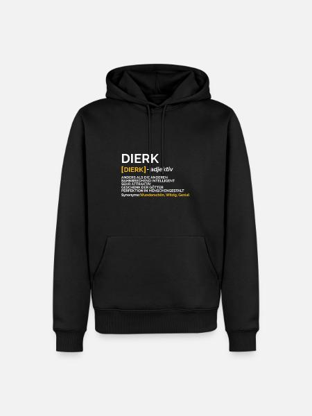 Dierk - Männer Premium Bio Hoodie - Schwarz