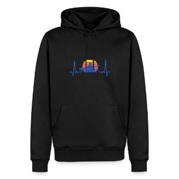 Heartbeat Graphic Kayaking Canoe Rowing Rower Padd - Männer Premium Bio Hoodie - Schwarz - Vorne - Nico (187cm)