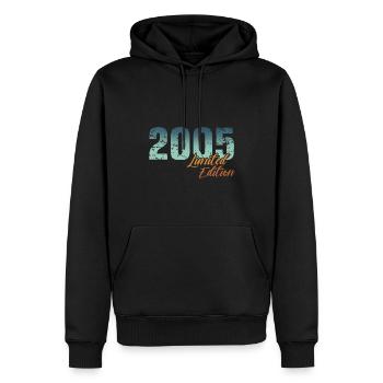 18th birthday 2005 Born 18 years - Men’s Premium Organic Hoodie - black - Front - Nico (187cm)