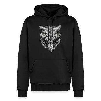 the furious darkness - Männer Premium Bio Hoodie - Schwarz - Vorne - Nico (187cm)