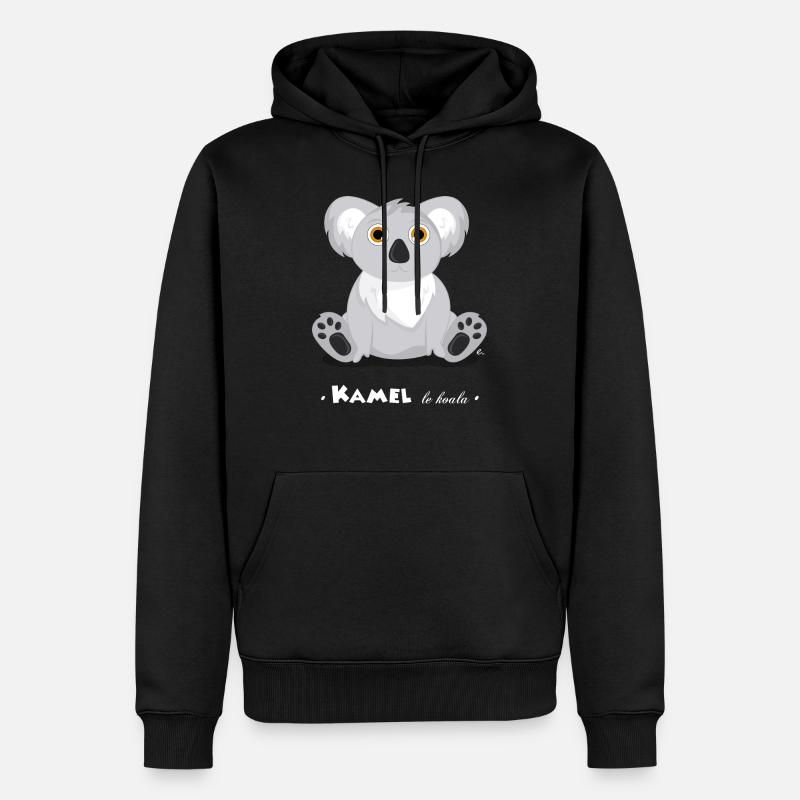 Kamel le koala - Sweat à capuche Premium bio Homme - noir