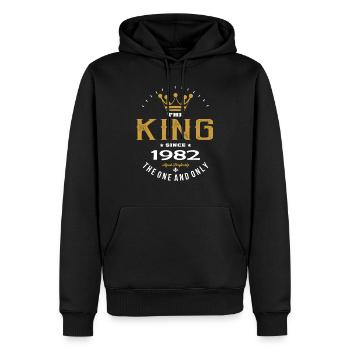 Geburtstag 1982 - Männer Premium Bio Hoodie - Schwarz - Vorne - Nico (187cm)