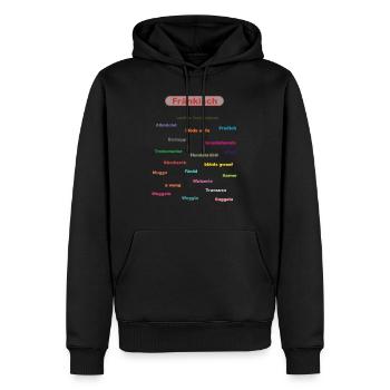 franken rs - Männer Premium Bio Hoodie - Schwarz - Vorne - Nico (187cm)