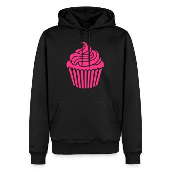 Cupcake - Men’s Premium Organic Hoodie - black - Front - Nico (187cm)
