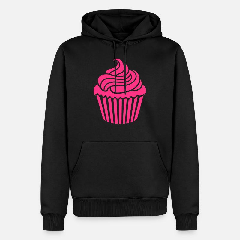 Cupcake - Männer Premium Bio Hoodie - Schwarz