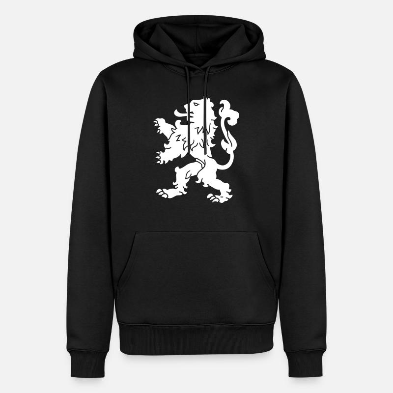 Holländischer Löwe - Männer Premium Bio Hoodie - Schwarz