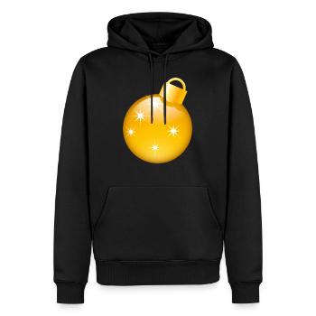 Smiley Christmas bauble - Männer Premium Bio Hoodie - Schwarz - Vorne - Nico (187cm)