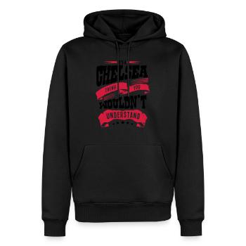 chelsea name thing you wouldnt understan - Men’s Premium Organic Hoodie - black - Front - Nico (187cm)