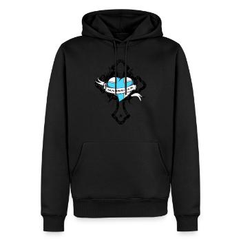 Marseille - Männer Premium Bio Hoodie - Schwarz - Vorne - Nico (187cm)