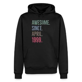 Génial depuis avril 1999 - Sweat à capuche Premium bio Homme - noir - Devant - Nico (187cm)