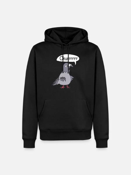 Funny Pigeon Bird Pigeon Breeding - Men’s Premium Organic Hoodie - black